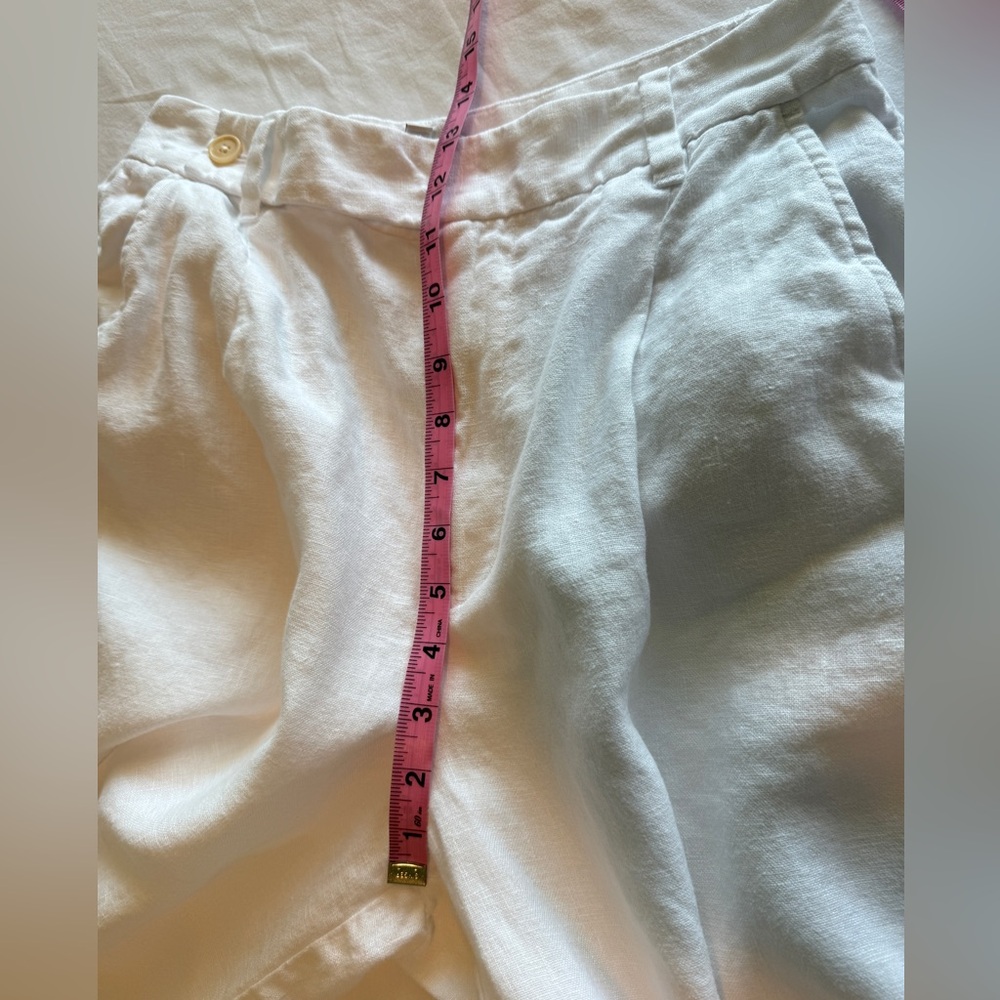 Madewell Women's The Harlow Wide-Leg Pant in 100% Linen Eyelet White 8 - Picture 12 of 14